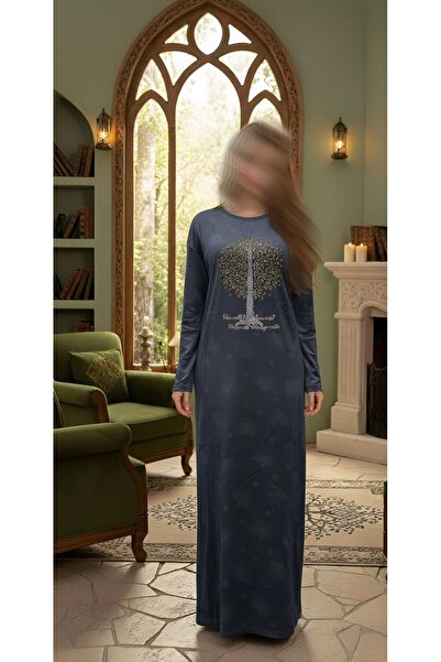 ISHRAQAT AL-AMAL Winter velvet shirt with a crystal tree pattern