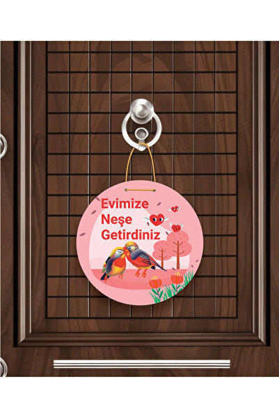 M&H Quality Ornament pentru ușă din MDF cu inscripția „Aveți o bucurie în cas...