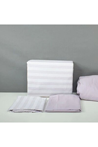 Reiashn Hotel-style striped duvet cover, purple summer color, single and a half size