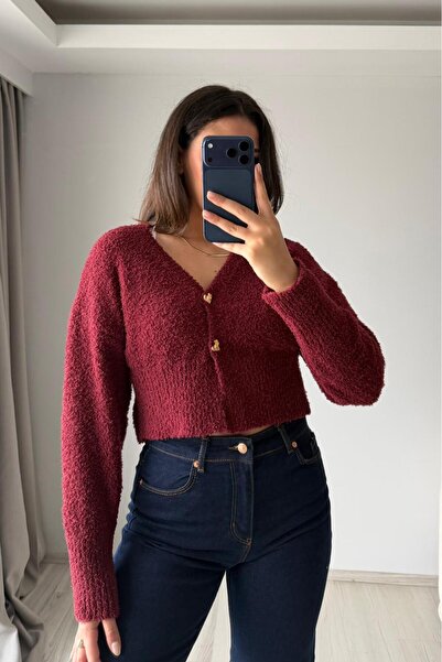 Güneş Soft Textured Short Knit Cardigan