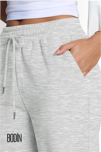 bodin Women's Gray Straight Leg Relaxed Fit Regular Fit Sweatpants