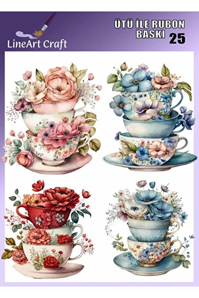 LİNEART Ütü ile Rubon Baskı Transfer No:RB25-30x30cm