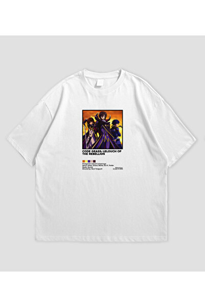 SVART WEAR Code Geass Lelouch of the Rebellion Anime cu imprimeu supradimensionat Unisex tricou