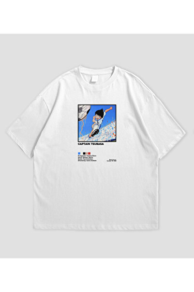 SVART WEAR تي شيرت كابتن تسوباسا 1983 أنيمي مطبوع قصة فضفاضة للجنسين