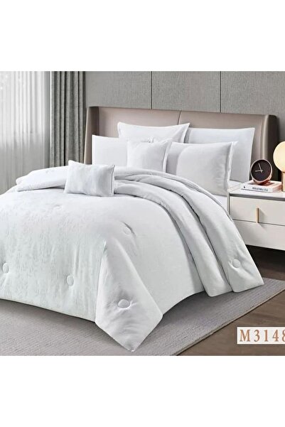 Reiashn Layan White 8-Piece Summer Double Bedspread Set