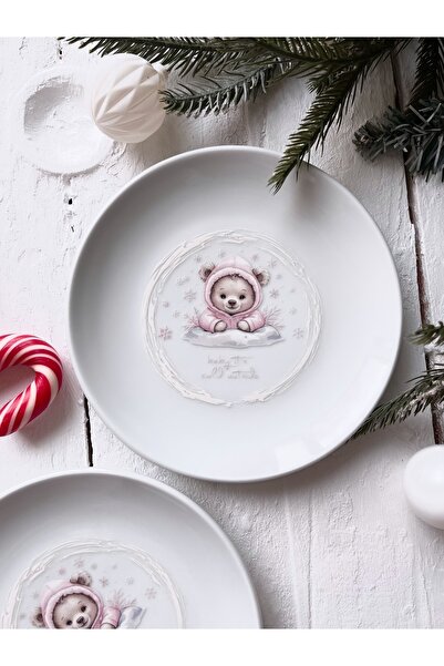 Rolin Design 2li Yılbaşı Pasta Tabağı 16cm - Cold