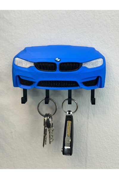 Butik 3D Printing Decorative Bmw M3 F30 Blue Color Keychain with Front Model Design