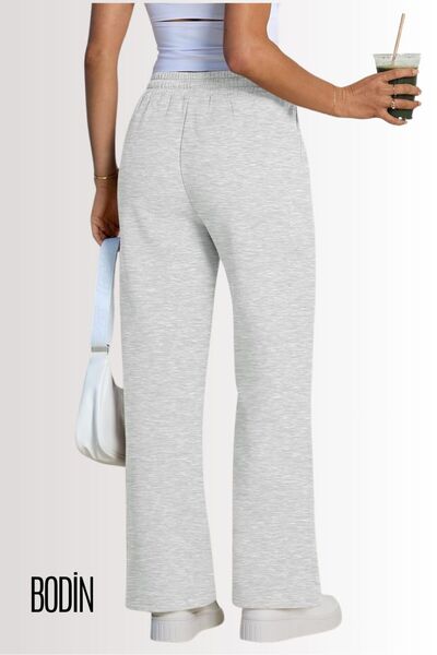 bodin Women's Gray Straight Leg Relaxed Fit Regular Fit Sweatpants