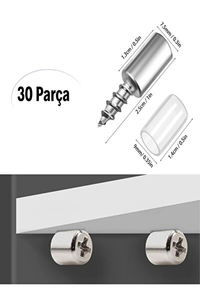 Özasya AVM 30 Adet Dayanıklı Metal Raf Tutucu Raf Pimi