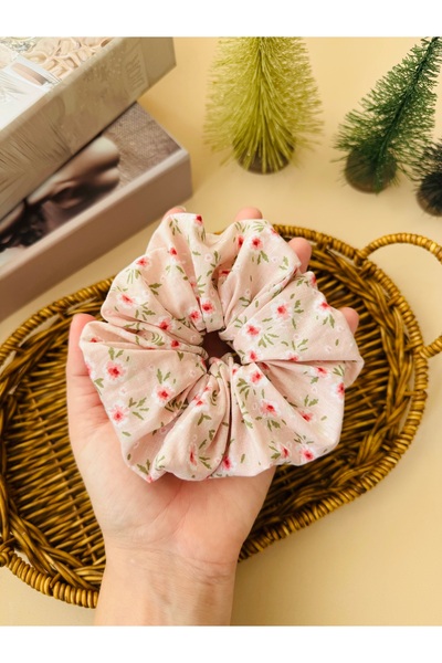 Maral Accessories Çiçekli scrunchie Toka mini çiçek detaylı simit toka