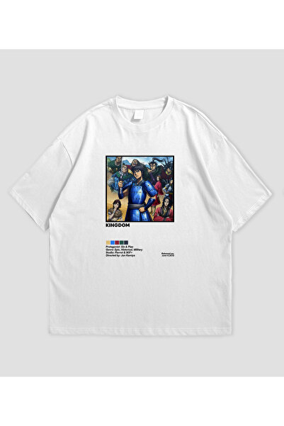 SVART WEAR Kingdom Anime cu imprimeu supradimensionat Unisex tricou