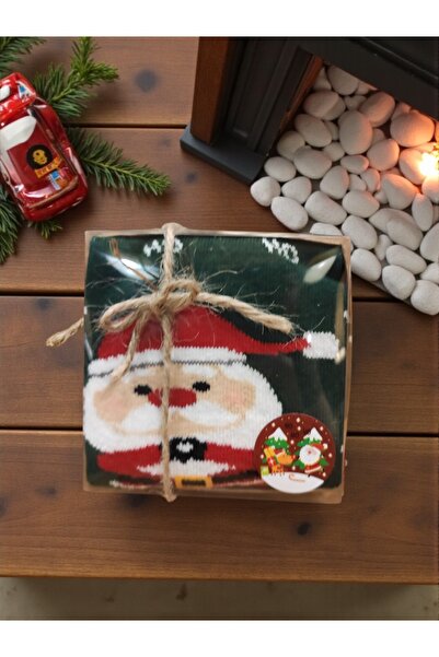 Masalsı Concept Yılbaşı ÇORAP Kraft Kutulu Yılbaşı Hediyesi Yeniyıl Desenli R...