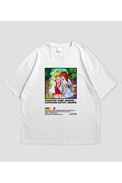 SVART WEAR Phantom Thief Jeanne Anime cu imprimeu supradimensionat Unisex tricou