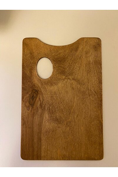 Burak Aksesuar Shop 20x30 Kontraplak Profesyonel Ahşap Resim Paleti Dikdörtge...