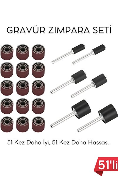Transformacion 51'li Mini Zımpara Gravür Seti Dremel Ucu: Profesyonel Taşlama...
