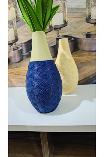 END Design Decorative Vase with Knitted Pattern – 2 Colors, 20cm High Modern Design