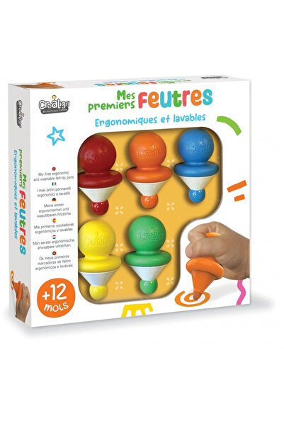 Crealign Markere lavabile pentru copii - Primele mele culori, CRÉA LIGN (5 buc.)