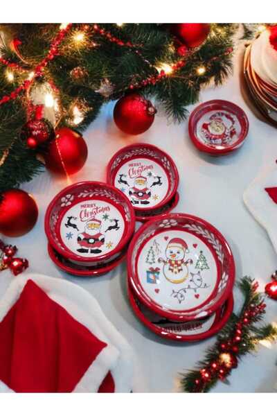 DERAS TEAM Christmas Themed Sauce Bowls 6 Pieces Set