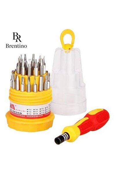 Brentino 31 Parça Yumurta Tornavida Seti, küçük ve hassas vidalarla çalışan k...