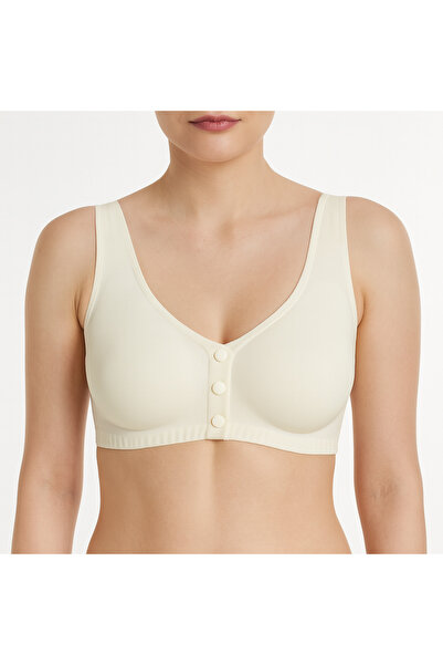 F.K Σουτιέν FK Γυναικείο Σουτιέν με λέιζερ χωρίς καλώδιο με κουμπιά μπροστά εφέ σύσφιξης χωρίς ραφές