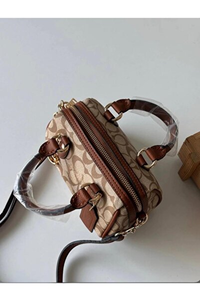 gül sezgin butik Women's Taba Beige Mini Rowan Speedy Hand Shoulder Bag