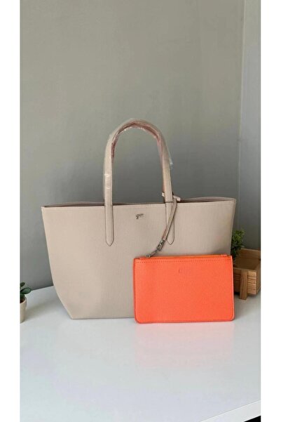 gül sezgin butik Women's Beige Color Double-Sided Shoulder Bag