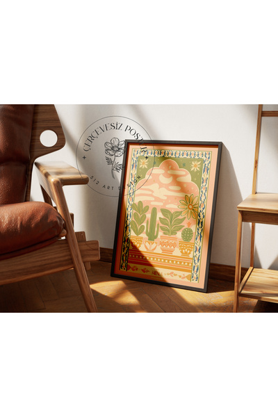 512 STORE Estetik İllüstrasyon Çiçek Bahar Tema Çerçevesiz Kuşe Kağıt Poster ...