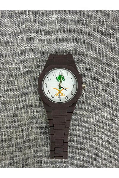 My first response Men's carbon fiber watch, brown color