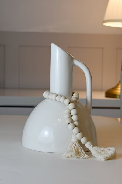 LALEZEN HOME Jug Model Ceramic Bead Prayer Beads Detailed Vase