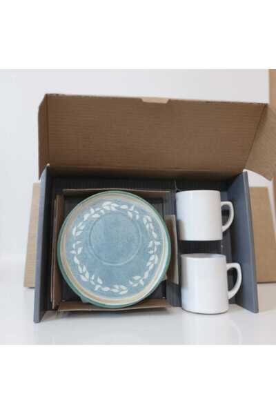 tutku home 2’li Türk Kahvesi Fincan Takımı 4 Parça – Fincan ve Tabaklı Şık, D...