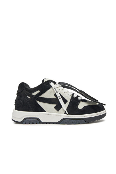 OFF WHITE Pantofi sport Off-White Out Of Office Low Cow Black Suede Alb Negru OMIA189F22LEA0020110