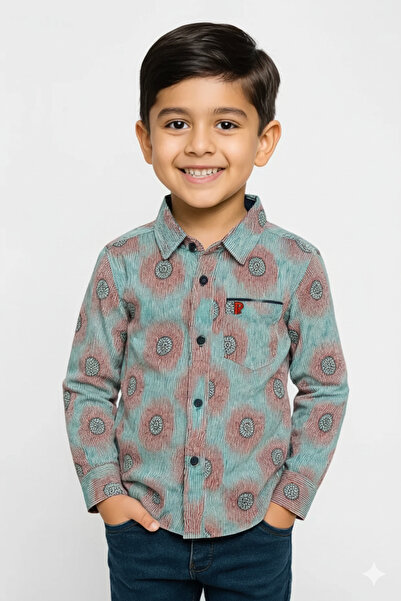 STITCH by MH قميص بطبعة تموجات رغوة البحر