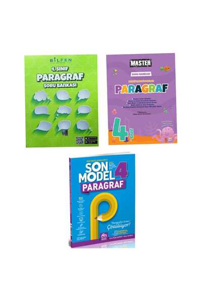 Bilfen Yayıncılık 4. Sınıf Parağraf Soru Bankası Master Parağraf Son Model Pa...