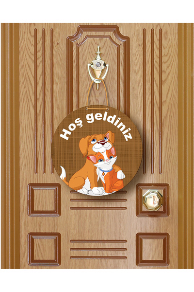 M&H Quality Rose Patterned Heart Figured Door Ornament with the Message: "You Brought Joy to Our Home" | 22.5 cm Mdf | Rope Hanger