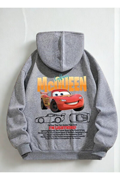 Baxia Girl-Boy Children's Sally Printed Hooded Grey Black Beige Pink Black Wh...