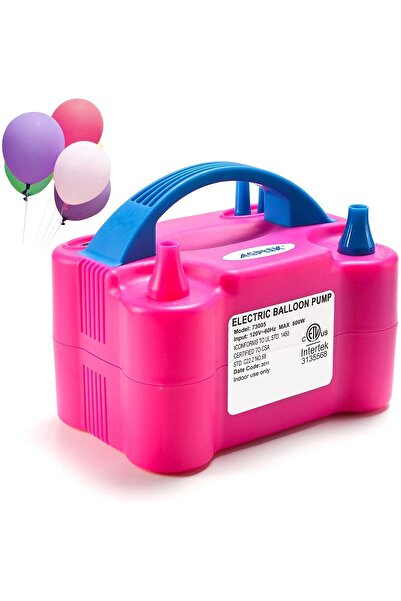 HYT Professional compressor for inflating balloons and inflatable objects, 600 W, 220 V, pink and blue