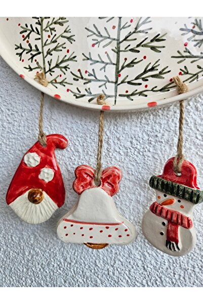 Soli Seramik Handmade Ceramic Christmas Wall Decoration Door Ornament Board Handmade Gift