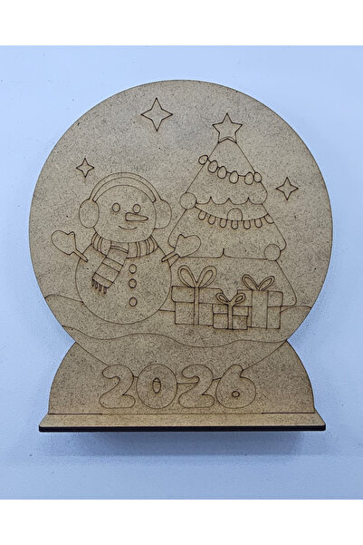 hdrlazerdizayn Yılbaşı Temalı Ahşap Boyama Biblo