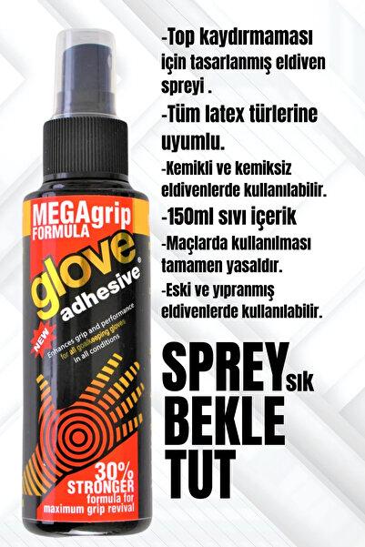 GLOVE ADHESIVE Kaleci Eldiveni Spreyi, Top Kaydırmaz Sprey