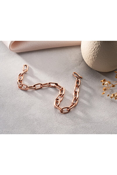 ANGORA GÜMÜŞ Thick Copper Chain Bracelet - Handmade Durable Men's & Women's B...