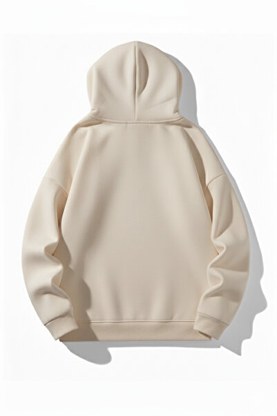 MODARİCH Unisex Erkek/Kadın YARIM FERMUARLI KAPÜŞONLU Renkli Özel Pamuklu Oversize Sweatshirt
