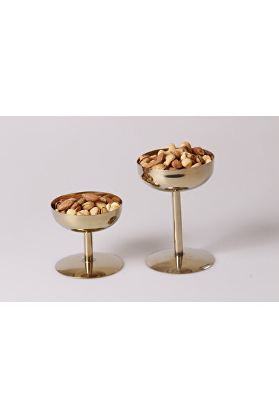 Asemi online وعاءين للآيس كريم والعروض التقديمية من الستانلس ستيل الذهبي