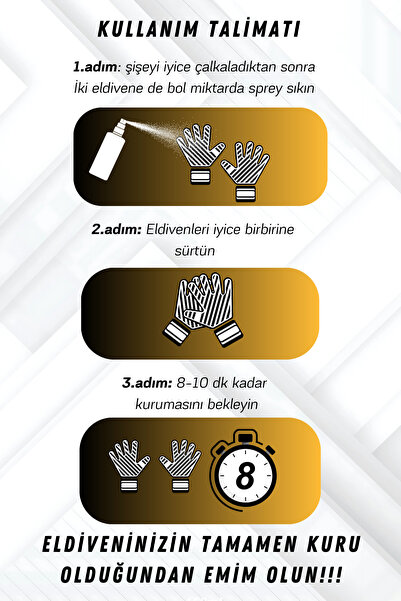 GLOVE ADHESIVE Kaleci Eldiveni Spreyi, Top Kaydırmaz Sprey