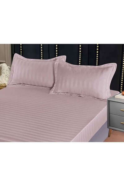 OEM Set Bed sheet with elastic Damask, 160 x 200 cm and 2 pillowcases 55 x 80 cm, 3 pieces,