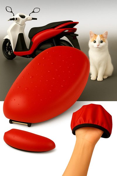 lawrenceshop غطاء مقعد دراجة نارية من الجلد من مونديال إير تايم، قماش مقاوم ل...