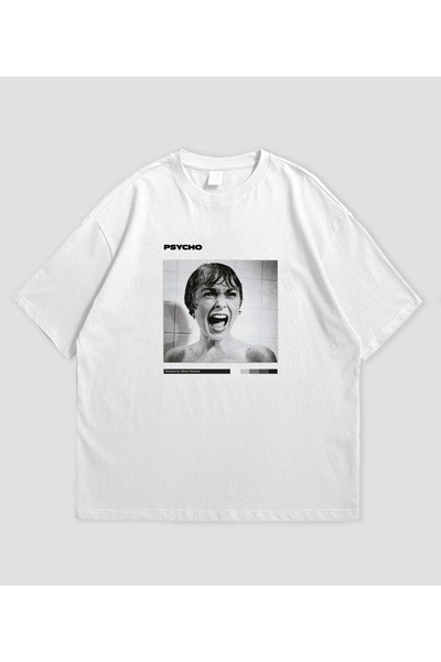 SVART WEAR Psycho Movie Printed Oversized Unisex T-Shirt