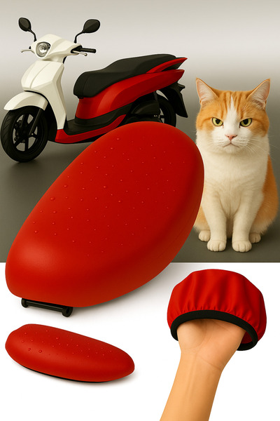 lawrenceshop roșu Honda activa 125 delux 2024 Husă pentru șa din piele compat...