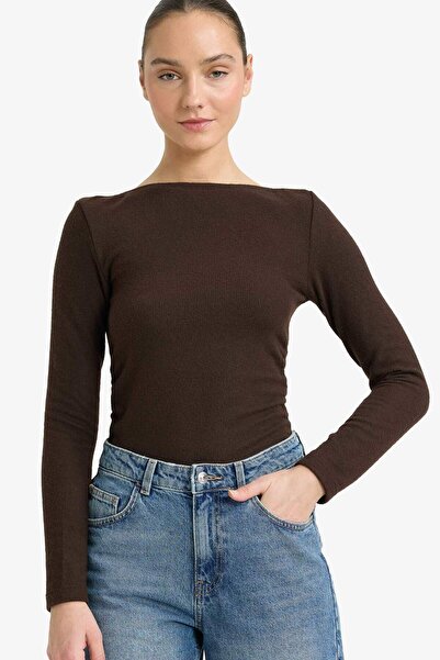 DeFacto Slim Fit Slim Fit Half Turtleneck Long Sleeve T-Shirt G7809Ax25Wn