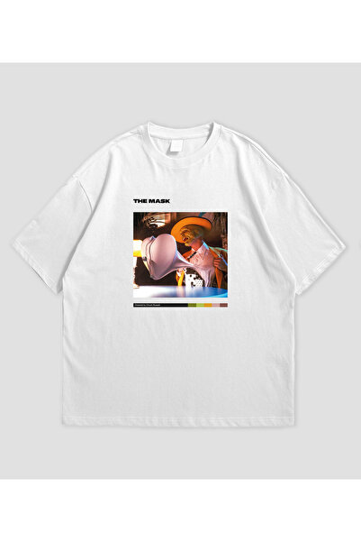 SVART WEAR Filmul Masca cu imprimeu supradimensionat Unisex tricou