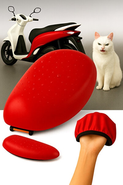 lawrenceshop Husa pentru scaun pentru motocicleta Mondial Sd 650-t, roșu, imp...